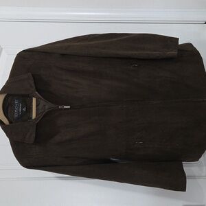 London Fog Womans Allweather Faux Suede Jacket Medium